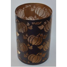 BATH BODY WORKS PUMPKINS BROWN METAL LARGE CANDLE HOLDER LUMINARY 3WICK 14.5 10" 667542524922  122568459653